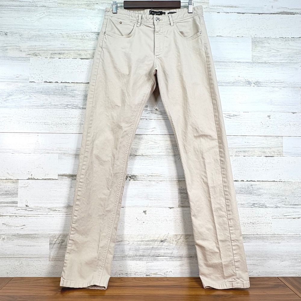 Massimo Dutti Casual Fit‎ Khaki Beige Tan Chinos Jeans Mens Size 31x33.5 Pants